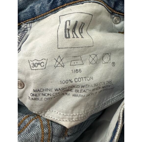 Gap vintage blue tie dye high rise cuffed legs jeans size 6 - Picture 6 of 11